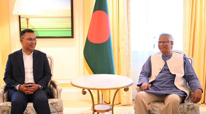 ড. ইউনূসের সঙ্গে তারেক রহমানের বৈঠক শুরু