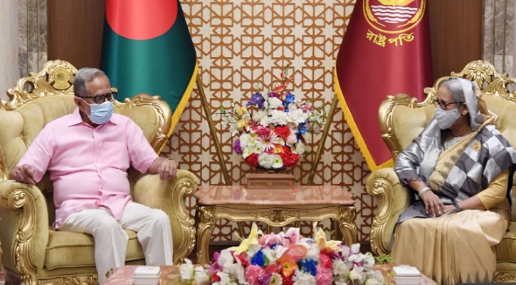 জাতিসংঘ সফর নিয়ে রাষ্ট্রপতিকে অবহিত করলেন প্রধানমন্ত্রী