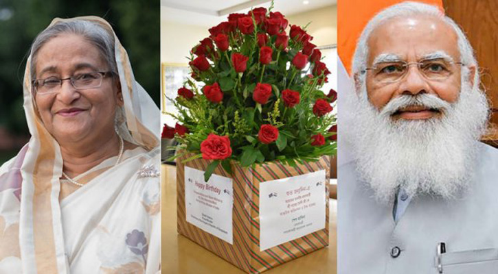 মোদির জন্ম‌দি‌নে শু‌ভেচ্ছা জানা‌লেন শেখ হা‌সিনা