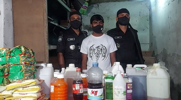 ভেজাল বিরোধী অভিযানে নিষিদ্ধ পলিথিন ও কেমিক্যাল জব্দ