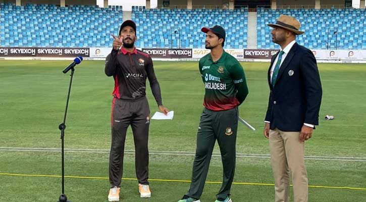দুবাইয়ে টস হেরে ব্যাটিংয়ে বাংলাদেশ