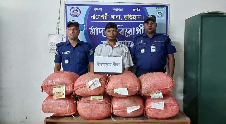 গাঁজাসহ মাদক কারবারি গ্রেপ্তার