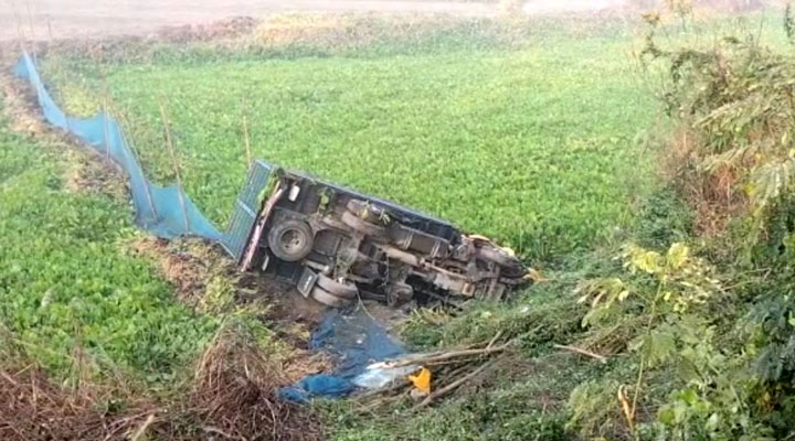 ট্রাকচাপায় দুই কৃষকের মৃত্যু, আহত ৫