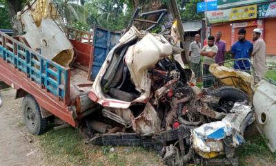 বাস-পিকআপভ্যানের মুখোমুখি সংঘর্ষে দুইজন নিহত