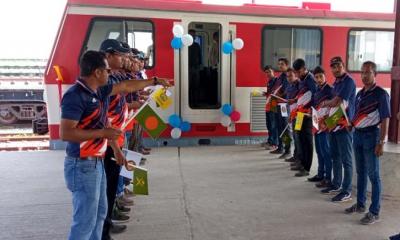 পরীক্ষামূলক ট্রেন চলল পদ্মা সেতুতে