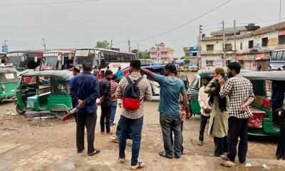 হবিগঞ্জে ৯ দফা দাবিতে চলছে পরিবহন ধর্মঘট