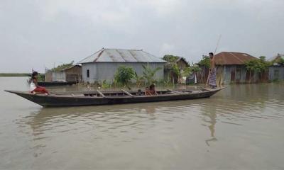 কুড়িগ্রামে বাড়ছে পানি, বন্যার শঙ্কা