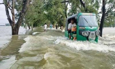 সুনামগঞ্জে বৃষ্টি ও পাহাড়ি ঢলে নিম্নাঞ্চল প্লাবিত