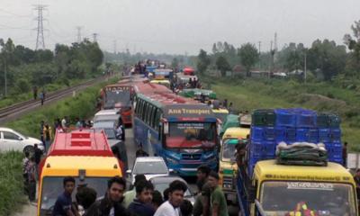 ঢাকা-টাঙ্গাইল-বঙ্গবন্ধু সেতু মহাসড়কে তীব্র যানজট