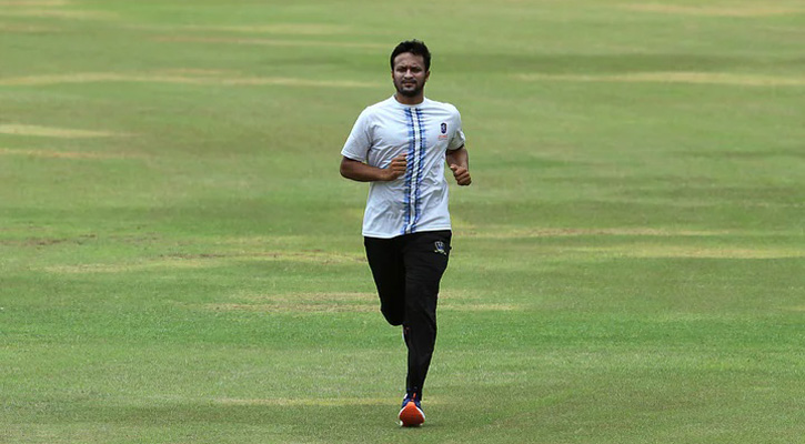 মিরপুরে একাই অনুশীলনে ব্যস্ত সাকিব