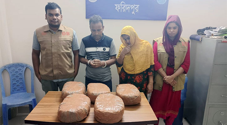 দশ কেজি গাঁজাসহ স্বামী-স্ত্রী আটক