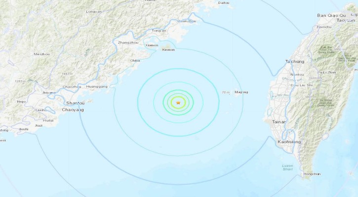 তাইওয়ান উপকূলে ৫.৬ মাত্রার ভূমিকম্প