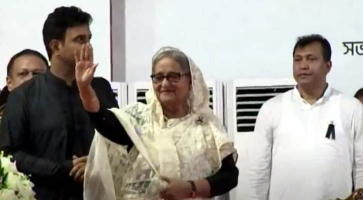 ছাত্রলীগের সমাবেশে যোগ দিলেন প্রধানমন্ত্রী