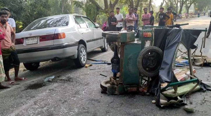 প্রাইভেটকার ও ইজিবাইকের সংঘর্ষে শিশুসহ নিহত ২