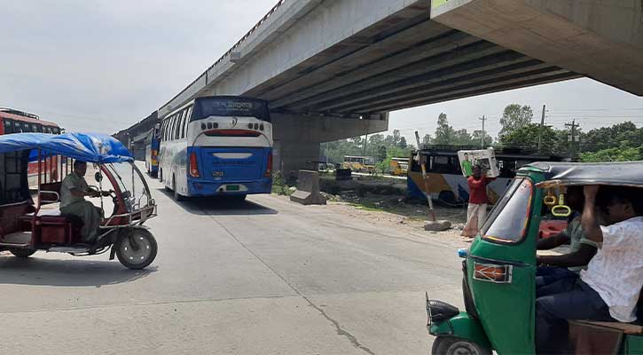 যানবাহন বাড়লেও  বঙ্গবন্ধু সেতু পশ্চিম মহাসড়কে নেই যানজট